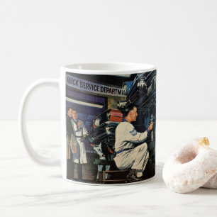 Bedrijf voor het repareren van oldtimers Auto mont Koffiemok