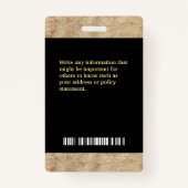 Bedrijf Werknemer Foto Logo Custom Badge (Achterkant)