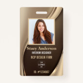 Bedrijf Werknemer Titel Naam Foto-ID Badge (Voorkant)