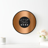 Bedrijfminimalisme koper Honey Custom Logo Grote Klok (Huis)