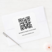 Bedrijfs Bedrijfs Professionele QR Code Vierkante Sticker (Envelop)