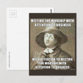 Bedrijfs Briefkaart van de Vergadering (Voorkant / Achterkant)