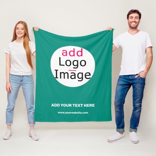 Bedrijfs Chic  Minimal Smaragd Groen Fleece Deken (In situ)