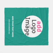 Bedrijfs Chic  Minimal Smaragd Groen Fleece Deken (Voorkant (Horizontaal))