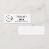 Bedrijfs Dank u Aangepaste Logo Sociale Media Mini Visitekaartje (Voorkant / Achterkant)