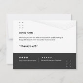 Bedrijfs Dank u Kaart (Achterkant)