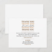 Bedrijfs Dank u Kaart (Voorkant / Achterkant)