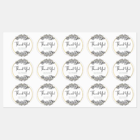 Bedrijfs Dank u stickers (Vel)