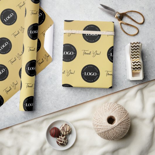 Bedrijfs de Aangepaste Logo van het Bedrijf Dank u Cadeaupapier (Crafts)