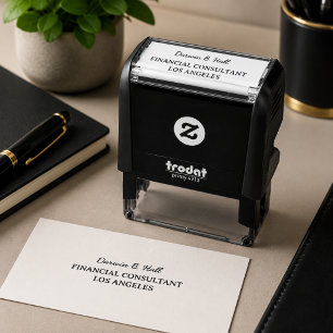 Bedrijfs eigen handtekening naam functietitel zelf zelfinktende stempel
