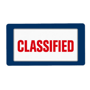 Bedrijfs GECLASSIFIEERD Etiket (Groot)