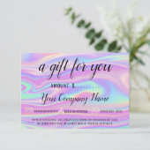 Bedrijfs Gift Certificaat Moderne Sociale Holograa (Staand voorkant)
