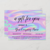 Bedrijfs Gift Certificaat Moderne Sociale Holograa (Voorkant / Achterkant)