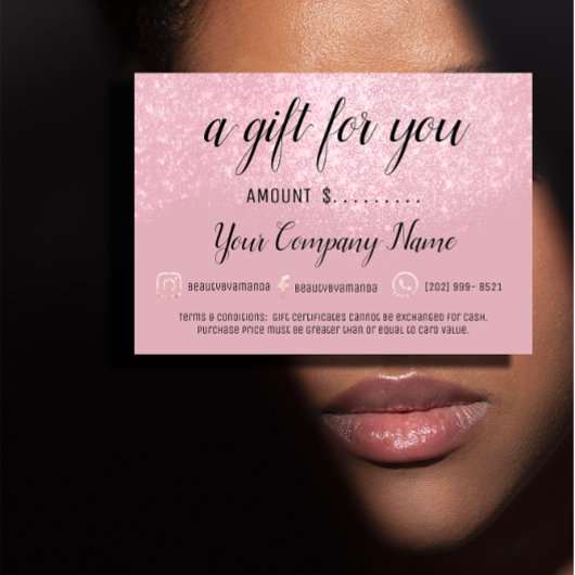 Bedrijfs Gift Certificaat Moderne Sociale Powde Lo