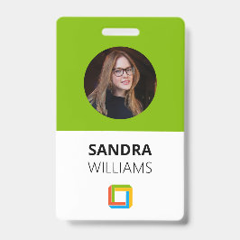 Bedrijfs Groene identiteitskaart van de Werknemer  Badge