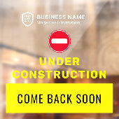 Bedrijfs-ID Logo | In aanbouw Raamsticker (Vel 2)