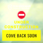 Bedrijfs-ID Logo | In aanbouw Raamsticker (Vel 3)