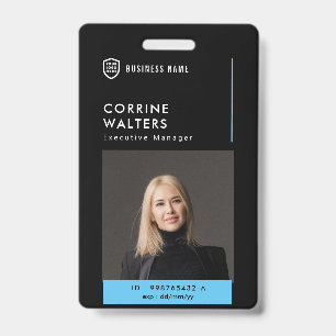 Bedrijfs-ID-logo Minimalistische foto-werknemers Badge