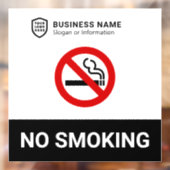Bedrijfs-ID Logo | Niet roken Raamsticker (Vel 2)