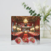 Bedrijfs Kerst Eliditaire diner Feest Kaart (Staand voorkant)