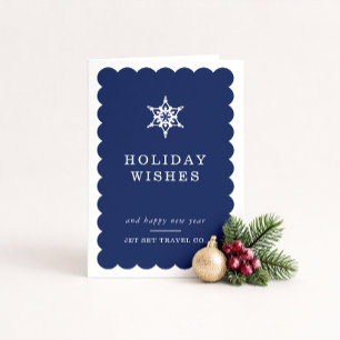 BEDRIJFS KERSTMIS modern minimalistische sneeuwvlo Feestdagen Kaart