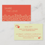 Bedrijfs Korting Valentijn Hoorten Visitekaartje (Voorkant / Achterkant)