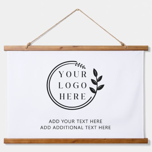 Bedrijfs Logo Afbeelding Foto Afbeelding - DIY Tek Hangend Wandkleed (Voorkant)