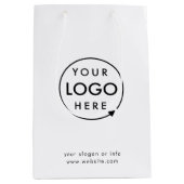 Bedrijfs Logo | Bedrijfs Modern minimalistisch Medium Cadeauzakje (Voorkant)