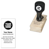 Bedrijfs Logo Dank u het Verticale Adres van de Te Rubberstempel (Gestempeld)