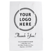 Bedrijfs Logo Dank u Medium Cadeauzakje (Achterkant)