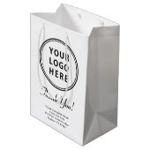 Bedrijfs Logo Dank u Medium Cadeauzakje (Achterkant Gekanteld)