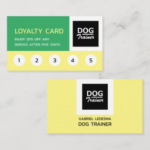 Bedrijfs Logo, Dog Trainer Business Loyalty-kaart Klantenkaartje