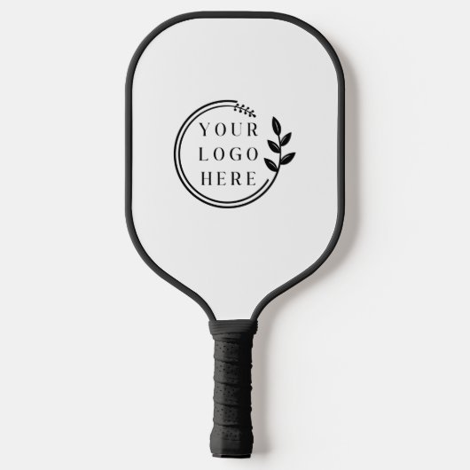 Bedrijfs Logo Eenvoudige Moderne Witte Onderneming Pickleball Paddle (Achterkant)