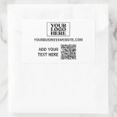 Bedrijfs Logo- en QR-code Rechthoekige Sticker (Tas)