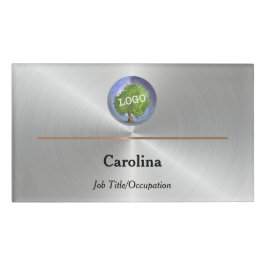 Bedrijfs Logo Magnetic Silver Naambadge