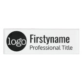 Bedrijfs Logo met Voornaam Professionele Titel Naambadge (Voorkant)