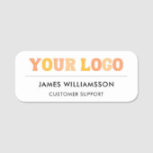 Bedrijfs Logo Modern Personeel Magnetisch Naamplaatje (Voorkant)