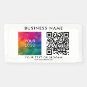 Bedrijfs Logo Naam QR Code Openlucht Aangepaste Sj Spandoek (Horizontaal)