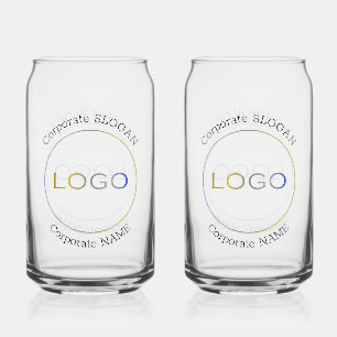 Bedrijfs Logo Naam Slogan Elegant Eenvoudig Paar Blikvorm Glas