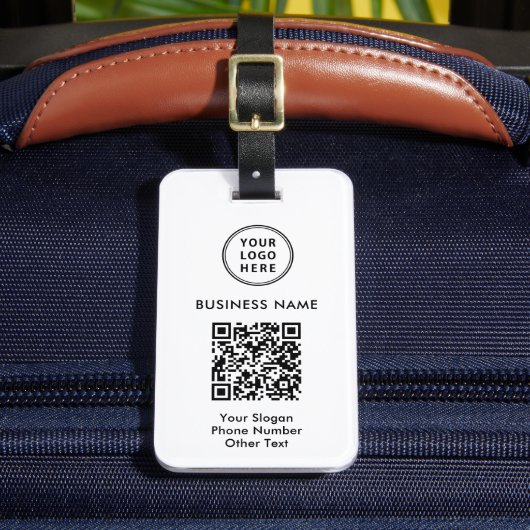 Bedrijfs Logo QR Code Bagagelabel (Voorkant Insitu 2)