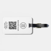 Bedrijfs Logo QR Code Bagagelabel (Achterkant horizontaal)