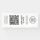Bedrijfs Logo QR Code Spandoek (Horizontaal)