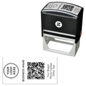 Bedrijfs Logo QR Code Zelfinktende Stempel (In situ)
