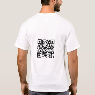 Bedrijfs Logo Website Werknemer Naam QR Code T-shirt