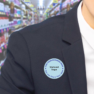 Bedrijfs merk Licht Blauw Rond Vorm Naam Markering Naamplaatje