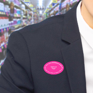 Bedrijfs merk Roze Oval Naam Markering Naamplaatje