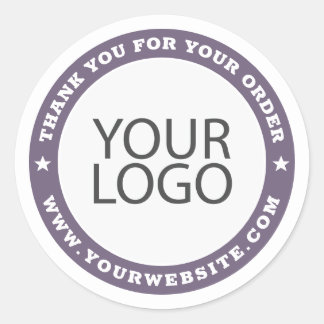 Bedrijfs Moderne Aangepaste Logo en Website Ronde Sticker