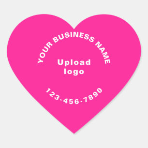 Bedrijfs Naam, Logo en Aantal van de Telefoon op R Hart Sticker