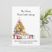 Bedrijfs- of kerst feestdagenkaart (Staand voorkant)