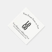 Bedrijfs- of zakelijk aangepast logo met tekst servet (Hoek)